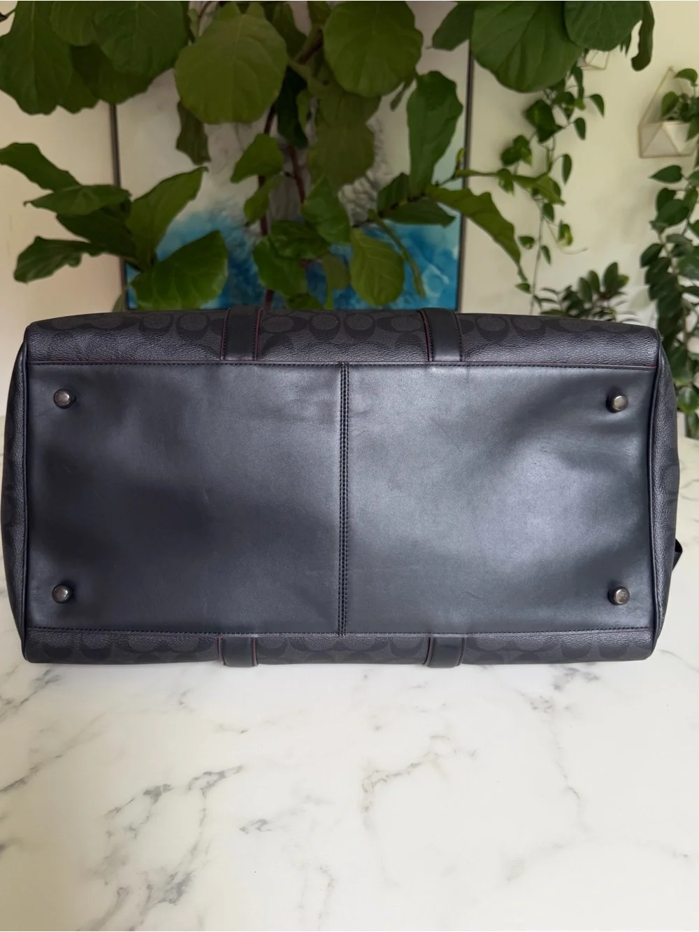 Coach Trekker Medium Carry-On Weekender Duffle In Signature Canvas F84216 Black